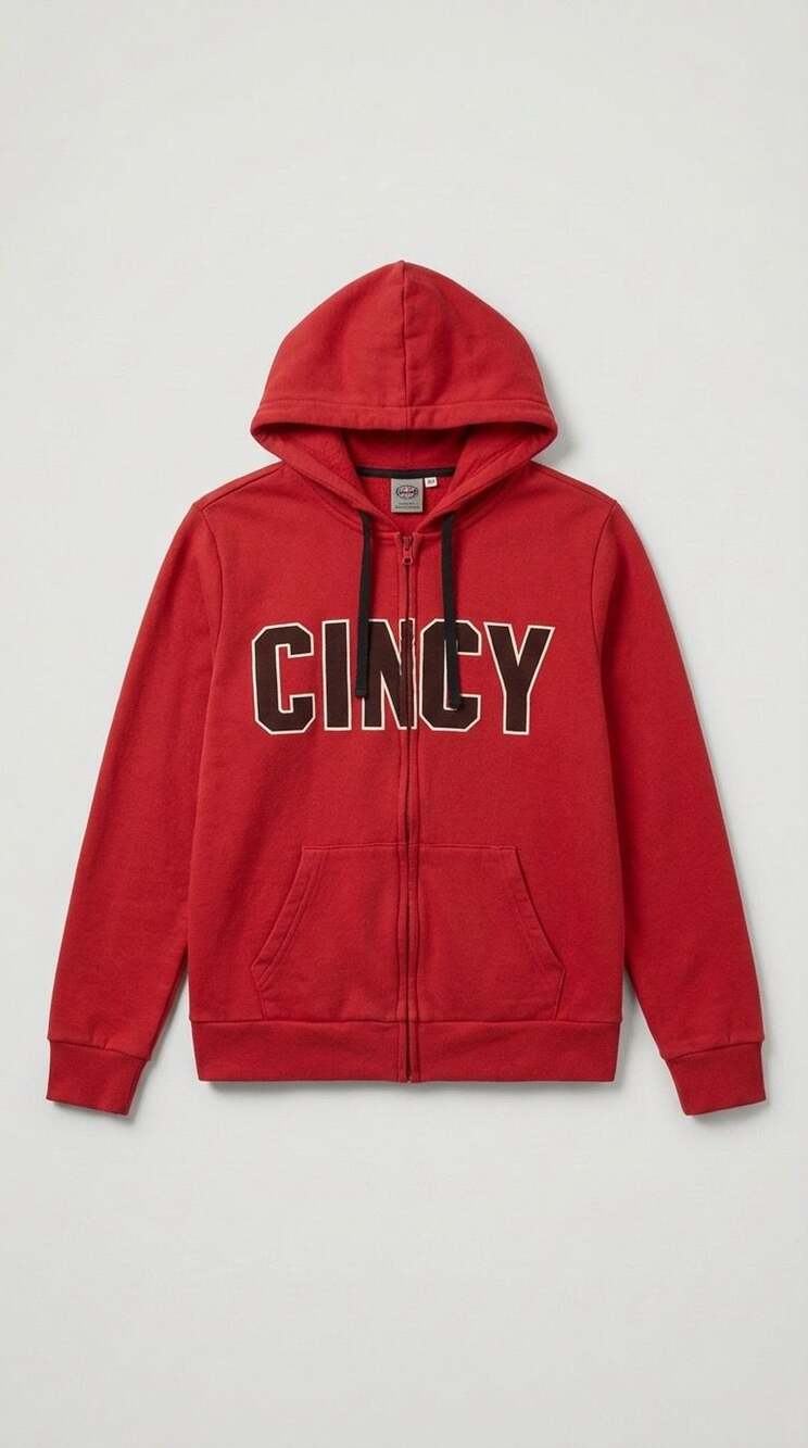 Y2K PINK Victoria's Secret Cincinnati Bearcats Cincy Zip-Up Hoodie Red XS